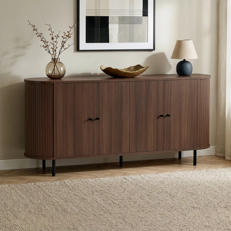 Credenza in legno "Noble" - 180 x 40 x 80 cm - Marrone
