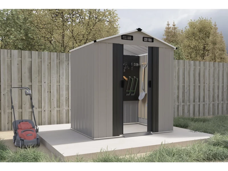 Casetta da giardino in metallo "Nebraska" - 2,17 m² - Grigio