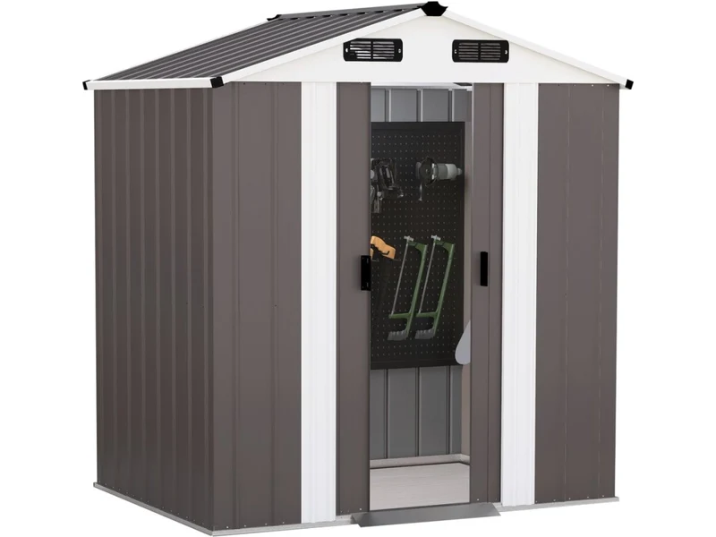 Casetta da giardino in metallo "Dallas II" - 2,17 m² - Colore taupe