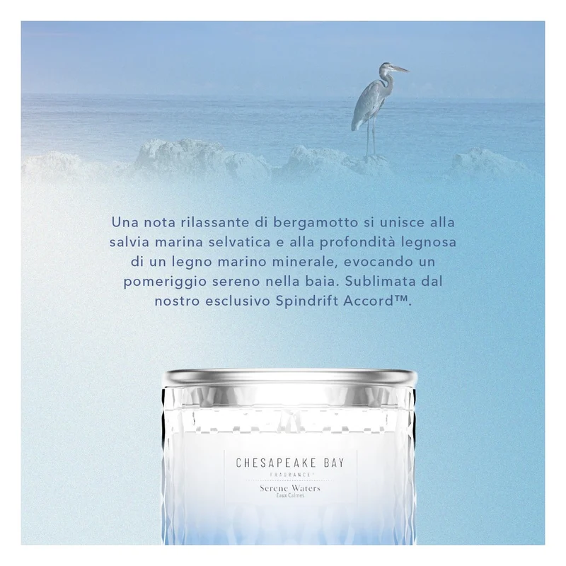 Candela a 3 Stoppini Chesapeake Bay Candle Serene Waters