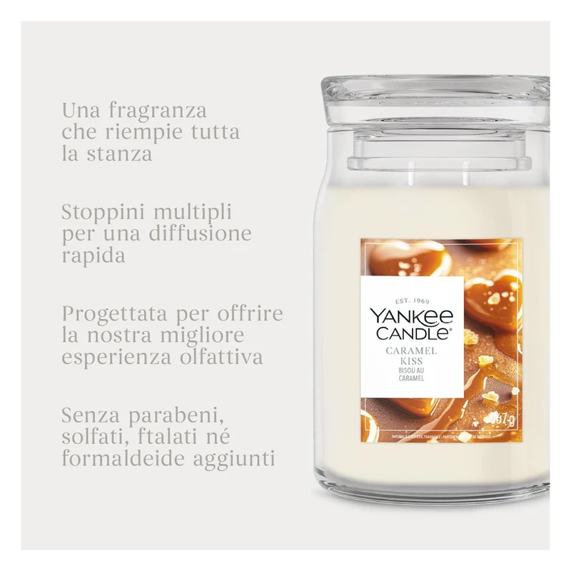 Candela Giara Grande Yankee Candle Signature Caramel Kiss