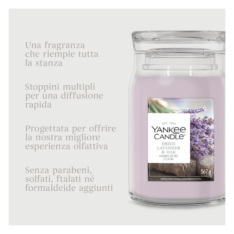 Candela Giara Grande Yankee Candle Signature Dried Lavender & Oak