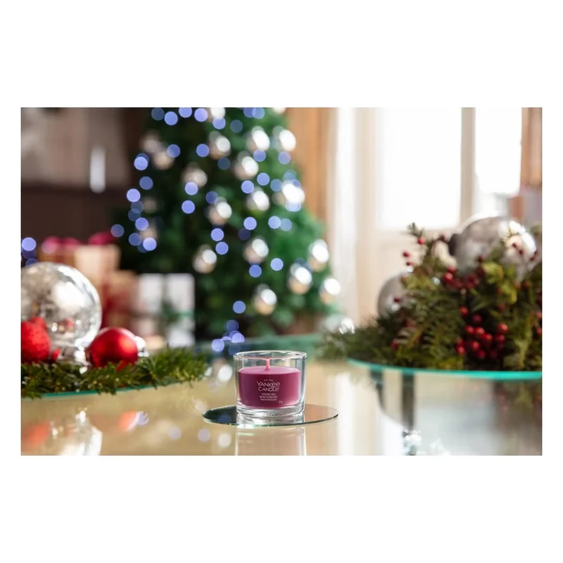 Candela Votiva in Vetro Yankee Candle Signature Sparkling Winterberry