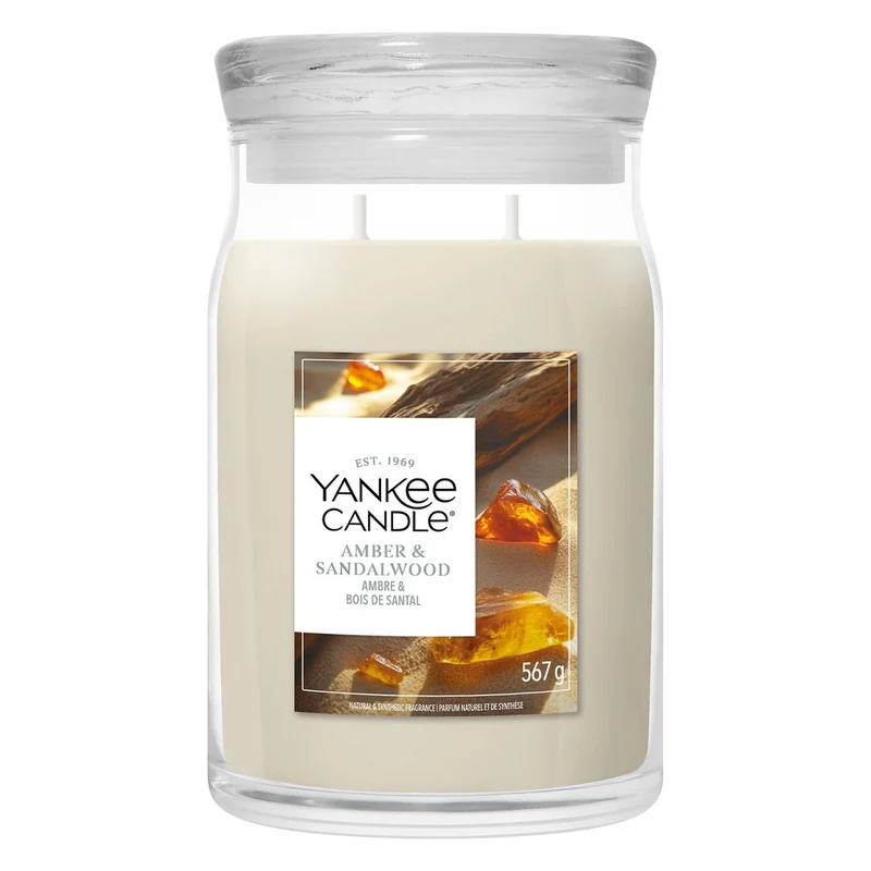 Candela Giara Grande Yankee Candle Signature Amber & Sandalwood