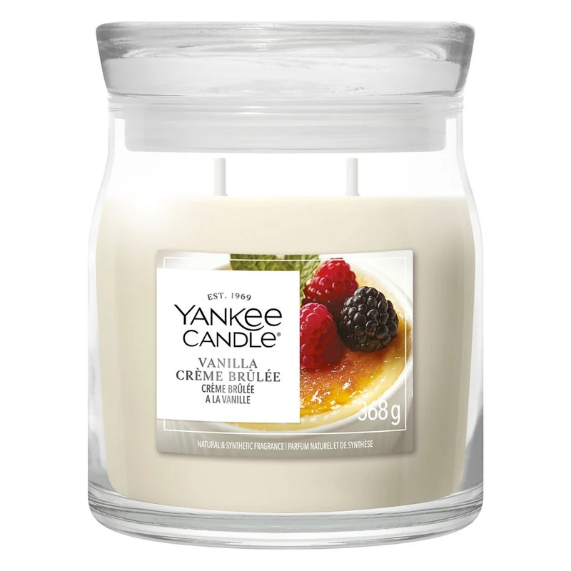 Candela Giara Media Yankee Candle Signature Vanilla Crème Brûlée