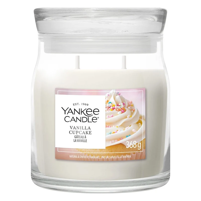 Candela Giara Media Yankee Candle Signature Vanilla Cupcake