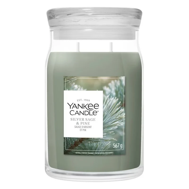Candela Giara Grande Yankee Candle Signature Silver Sage & Pine