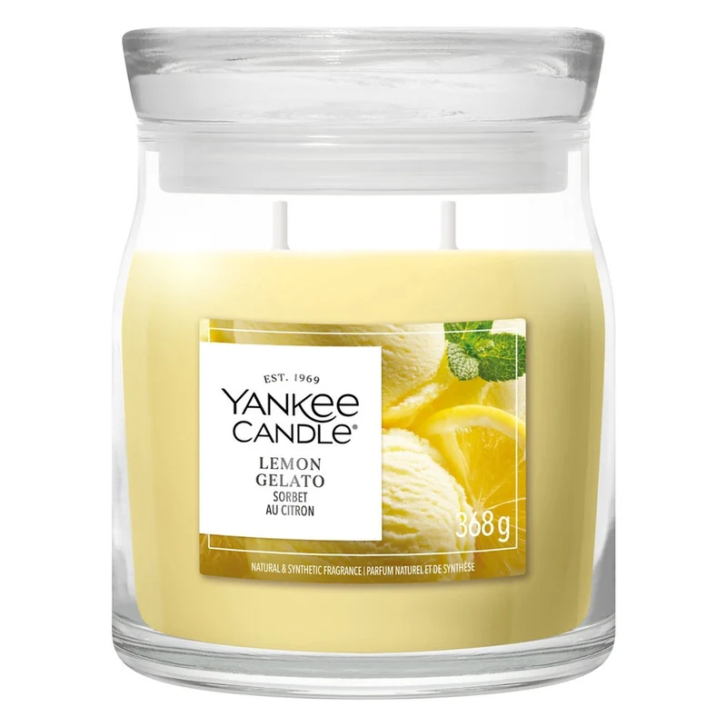 Candela Giara Media Yankee Candle Signature Lemon Gelato