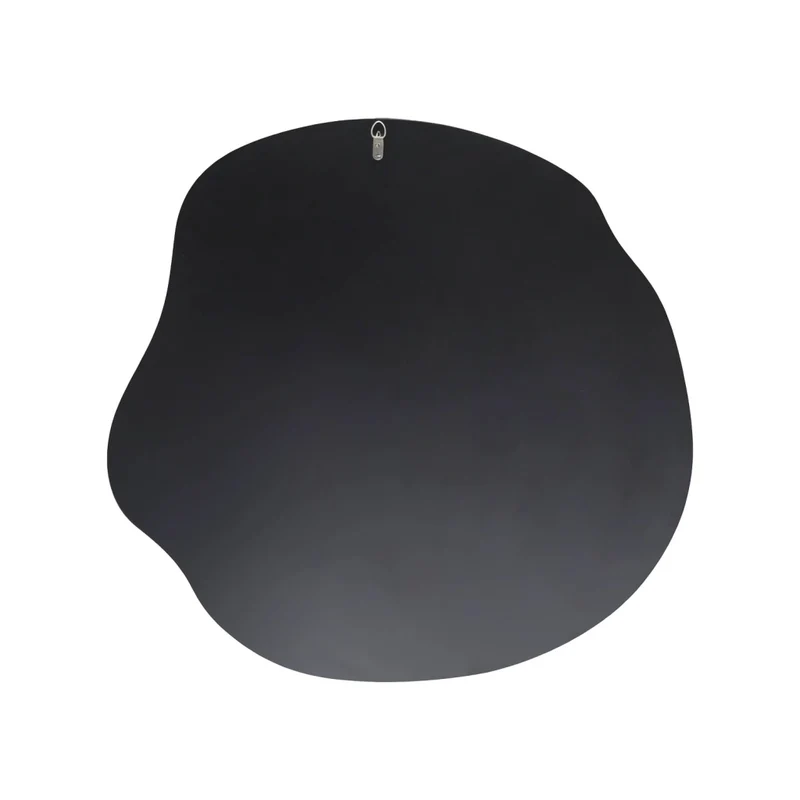 Specchio organico motivo legno, 74,5cm, nero
