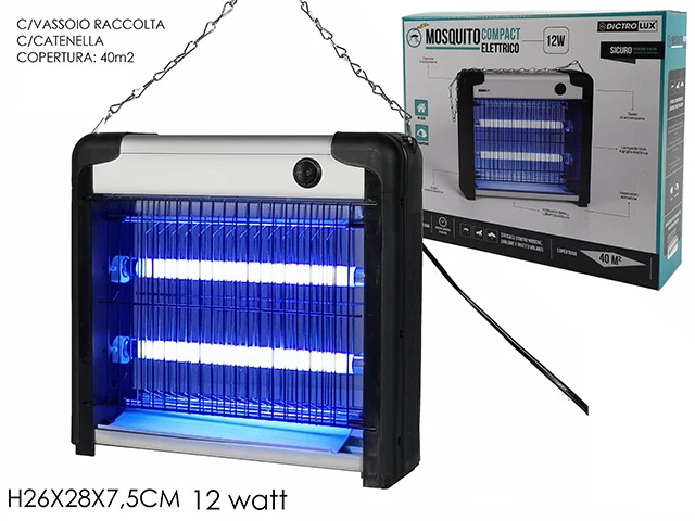 Mosquito compact elettrico 28x7,5xh.26cm, 12watt