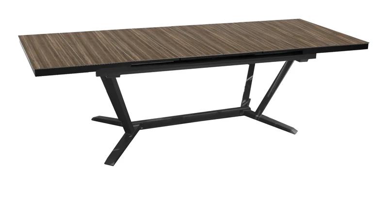 TAVOLO VITA ALLUNGABILE CON PIANO IN HPL 180/240X100CM GRAFITE/BAMBU