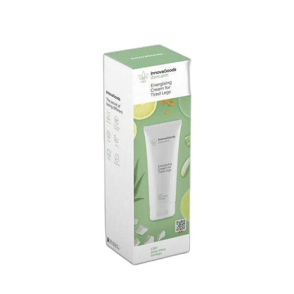 Innovagoods Zencalm Crema Gambe Affaticate Energizzante CBD - Contenuto 200ml - Vegano - Adatto Pelle Sensibile - Provato Dermatologicamente - Non Testato su Animali