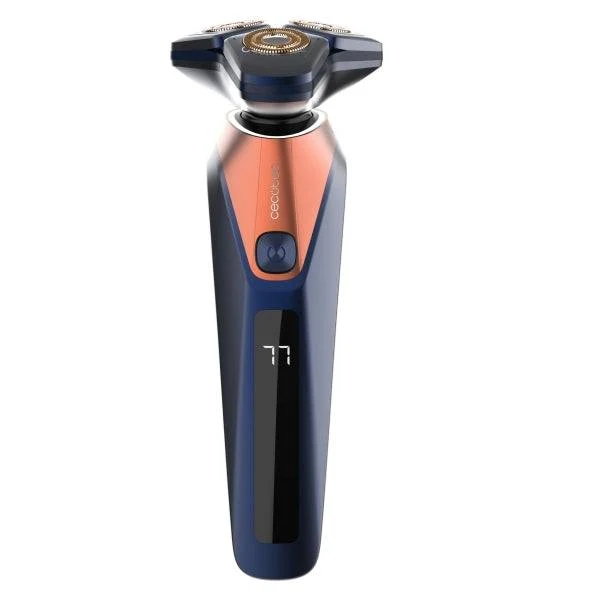 Cecotec PrecisionCare Saphire Pro Rasoio Rotativo con Base Autopulizia - Autonomia fino a 90min - Lame Titanio - Varie Velocità - Liquido Autopulizia - IPX7 - Nero