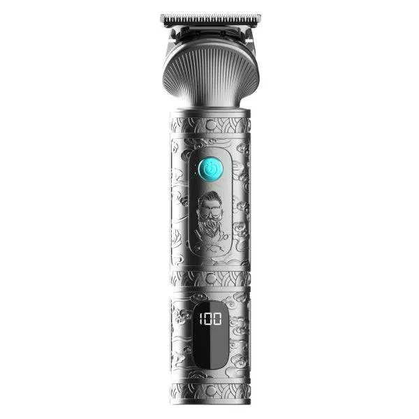 Cecotec PrecisionCare Samurai Profiling Rasoio Regolabarba 6 in 1 con Base - Autonomia 170min - Include Accessori - Lame Acciaio Inossidabile - Testine Incluse - Include Pettini Guida - Grigio