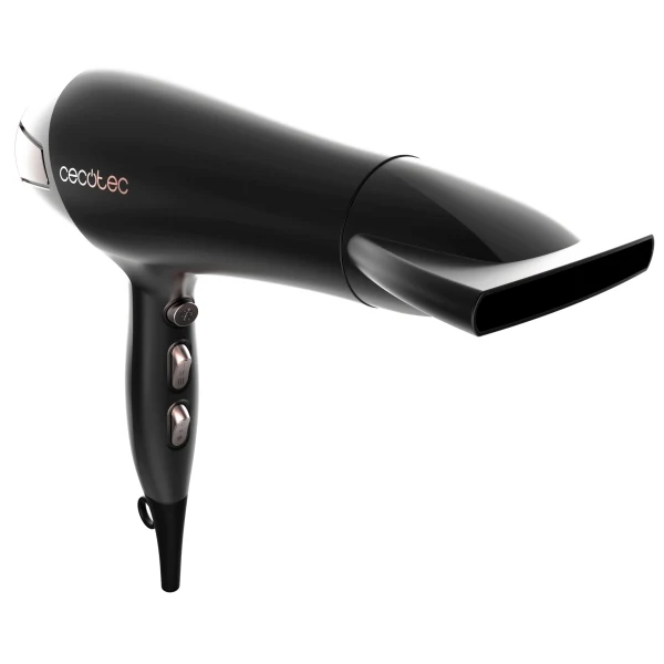 Cecotec IoniCare Elegance Asciugacapelli - Potenza 2400W - Tecnologia con Ioni - Temperatura Regolabile - Cavo 1.8m - Funzione Aria Fredda - Diffusore - Velocità Regolabile - Nero