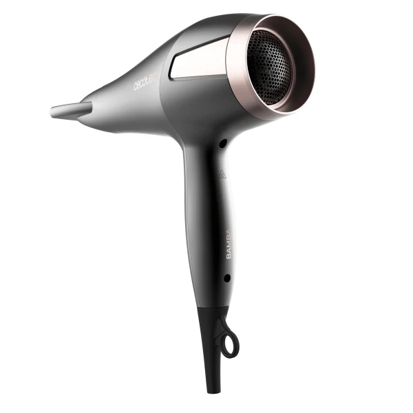 Cecotec IoniCare Elegance Asciugacapelli - Potenza 2400W - Tecnologia con Ioni - Temperatura Regolabile - Cavo 1.8m - Funzione Aria Fredda - Diffusore - Velocità Regolabile - Nero