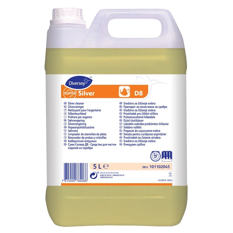 Disossidante per argento Diversey Suma Silver D8 5 litri DISPONIBILE IN 7 GIORNI LAVORATIVI