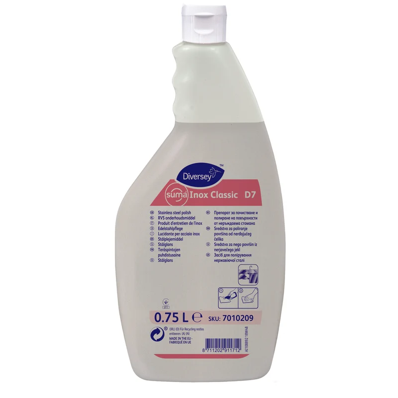 Lucidante per acciaio inox Diversey Suma Inox Classic D7 750 ml DISPONIBILE IN 7 GIORNI LAVORATIVI