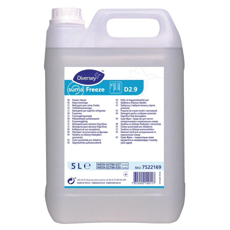 Detergente pronto all’uso per celle frigorifere Diversey Suma Freeze D2.9 5 litri DISPONIBILE IN 7 GIORNI LAVORATIVI