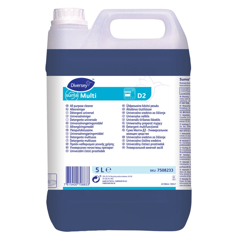 Detergente universale Diversey Suma Multi D2 5 litri DISPONIBILE IN 7 GIORNI LAVORATIVI