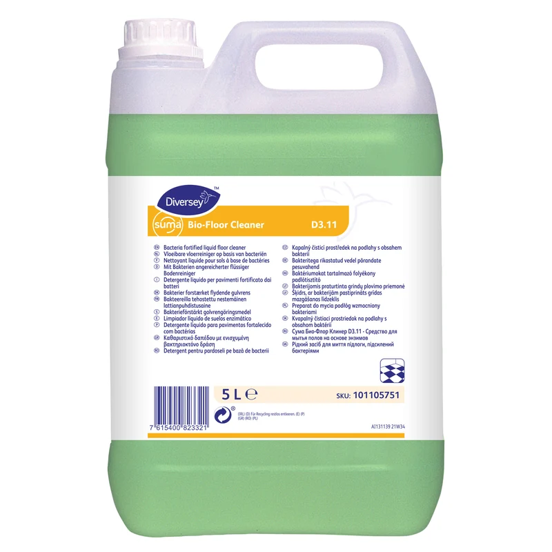 Detergente biologico per pavimenti Diversey Suma Bio-Floor Cleaner D3.11 2x5 litri DISPONIBILE IN 7 GIORNI LAVORATIVI