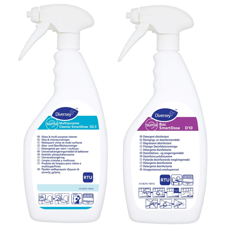 Flaconi vuoti da 750ml con spruzzatore Diversey Flaconi spruzzatori vuoti per l’applicazione di Suma Multipurpose e Suma Bac in SmartDose 1 pezzo DISPONIBILE IN 7 GIORNI LAVORATIVI