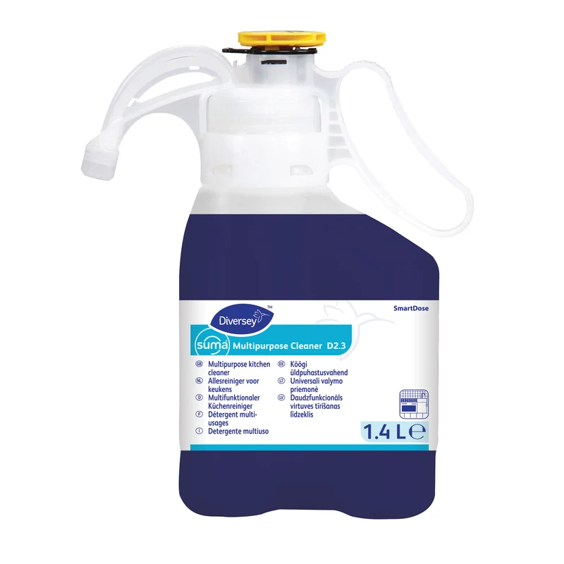 Detergente multiuso in SmartDose Diversey Suma Multipurpose Cleaner D2.3 2x1,4 litri DISPONIBILE IN 7 GIORNI LAVORATIVI