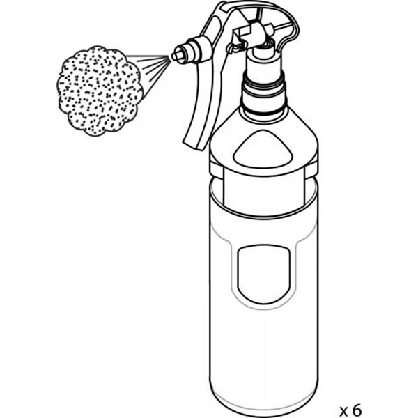 Kit bottiglie vuote da Divermite/Diverflow per Suma Multi D2 D2 6 pezzi DISPONIBILE IN 7 GIORNI LAVORATIVI