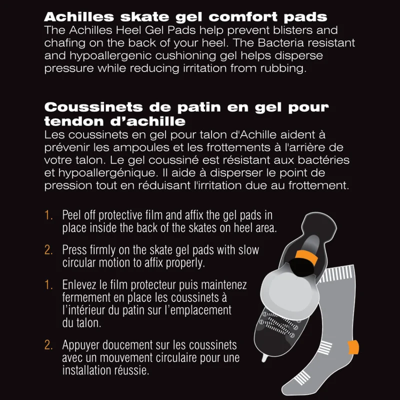V3.0 POWERTEK COUSSINETS DE GEL POUR TALON D'ACHILLE
