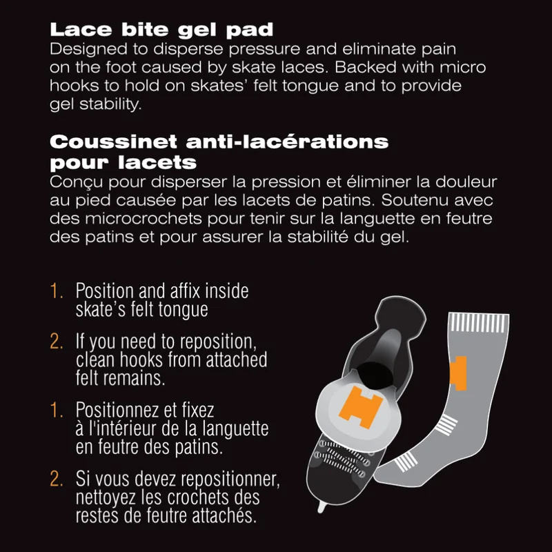 V3.0 POWERTEK COUSSINETS DE GEL LACETS DE PATIN