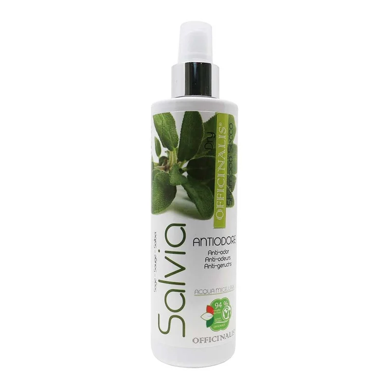 Shampoo a secco per cani e gatti alla Salvia detergente e igienizzante 250ml Officinalis