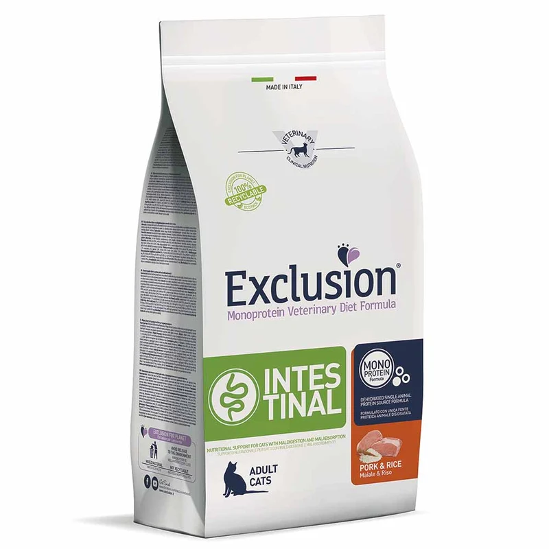 Exclusion Intestinal Maiale e Riso 1,5kg per Gatti Adulti
