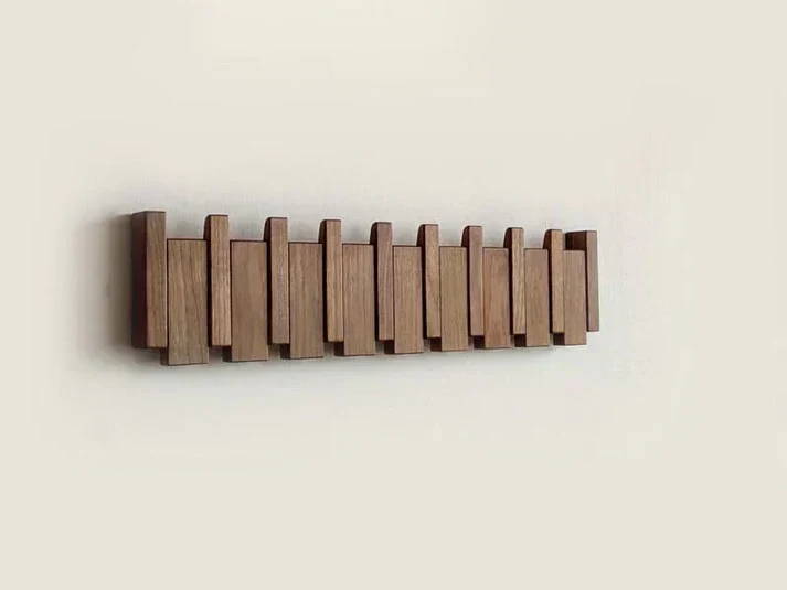 Porte Manteaux Mural Piano en Bois - Élégant et Pratique