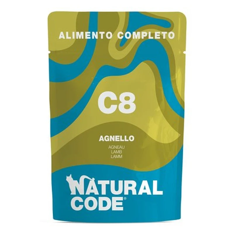 Busta Natural Code C8 Agnello Alimento Umido per Gatti Adulti 70g