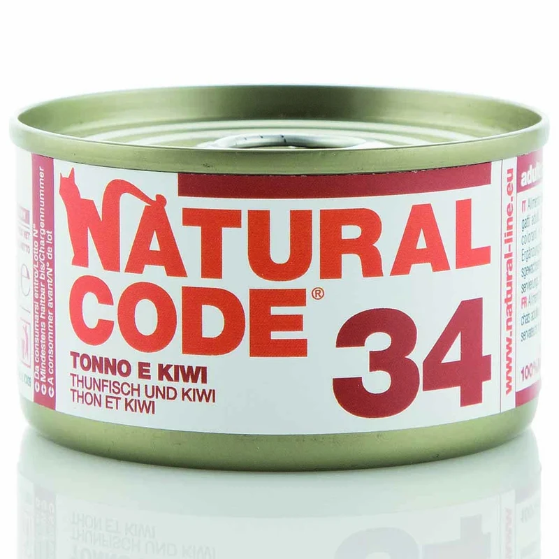 Lattine Natural Code NC34 Tonno e Kiwi Alimento Umido per Gatti Adulti 85g