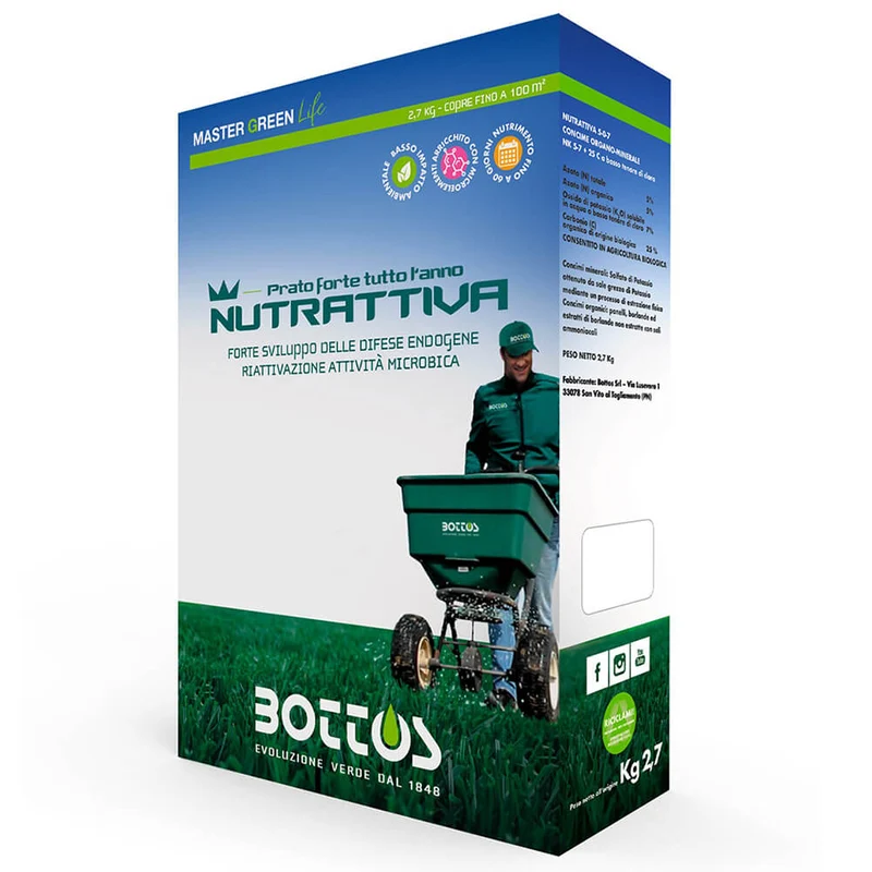 Concime per prato Nutrattiva 2,7kg Master Green Life Bottos