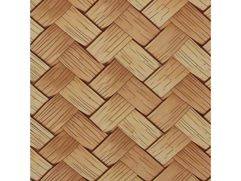 Cesta cartone rettangolare 35x26xh.7cm intreccio sfogliato naturale