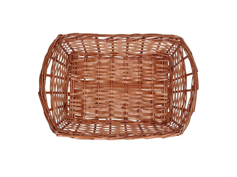 Cesta in vimini Nazo, colore miele, rettangolare 50x35xh.12/17 cm