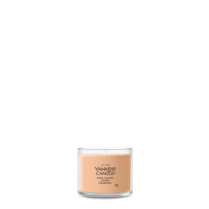 Candela Votive in Vetro Singola Pink Sands Glow 37g Rosa Yankee Candle