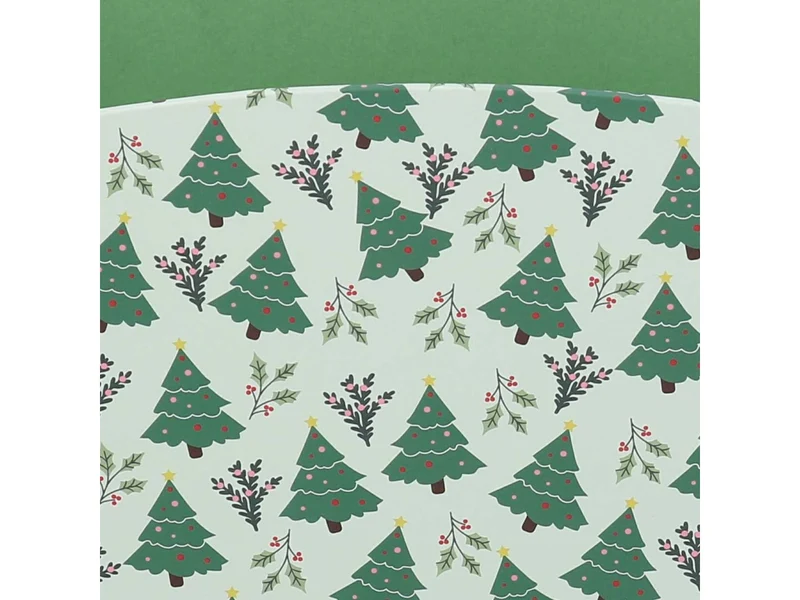 Cesta cartone rettangolare 30/31,5x22xh.15cm alberi verde
