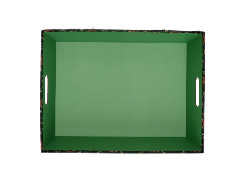 Cesta cartone rettangolare 40x30xh.12cm caramelle rosso e verde