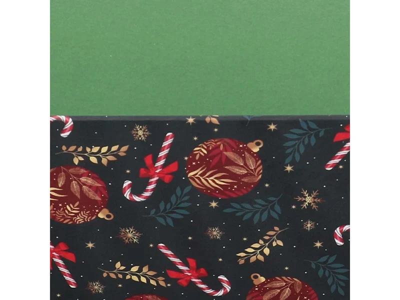 Cesta cartone rettangolare 29x23xh.8cm caramelle rosso e verde
