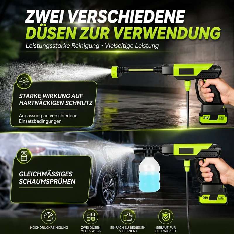 Mobiler Akku Hochdruckreiniger | Strahlkönig