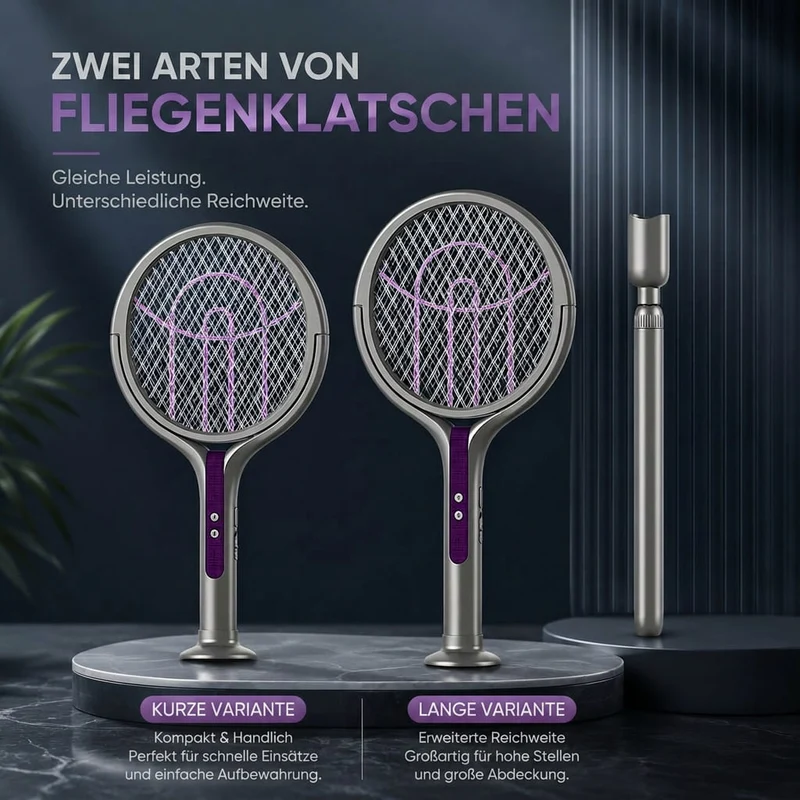 Elektrische Fliegenklatsche mit Teleskopstiel | Voltlanze
