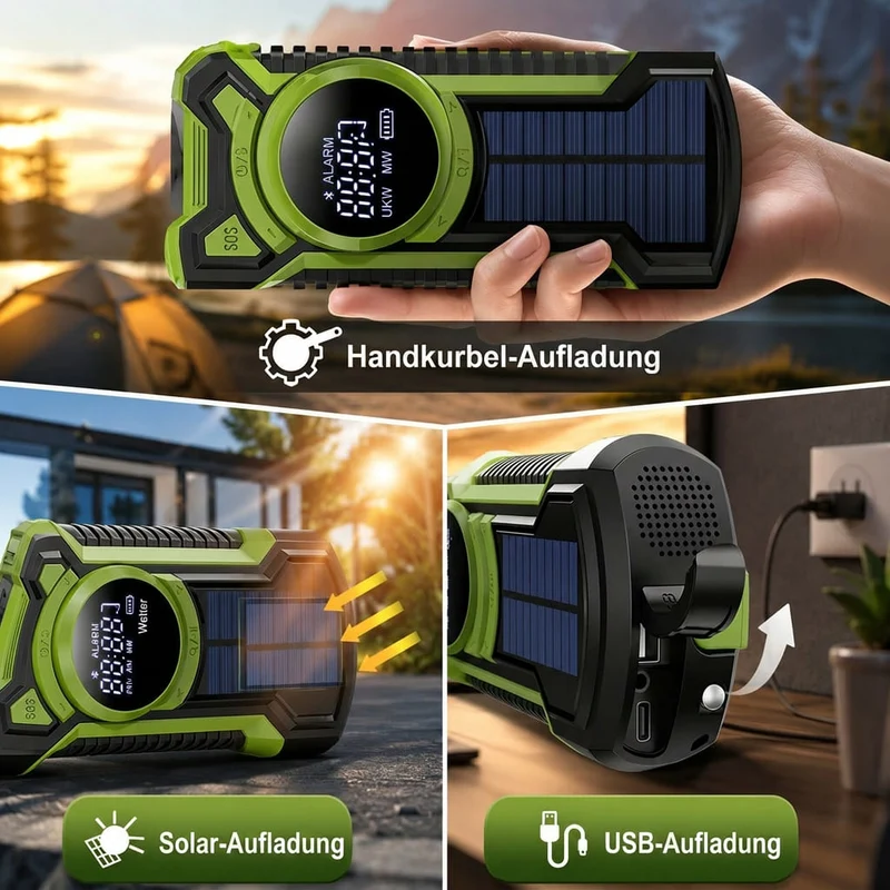 Notfallradio mit Kurbel und Solar | Krisenfunk
