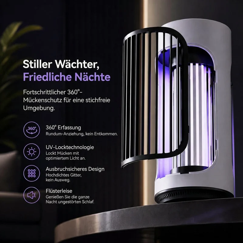 Tragbare UV Insektenlampe mit Akku | Nachtfalk