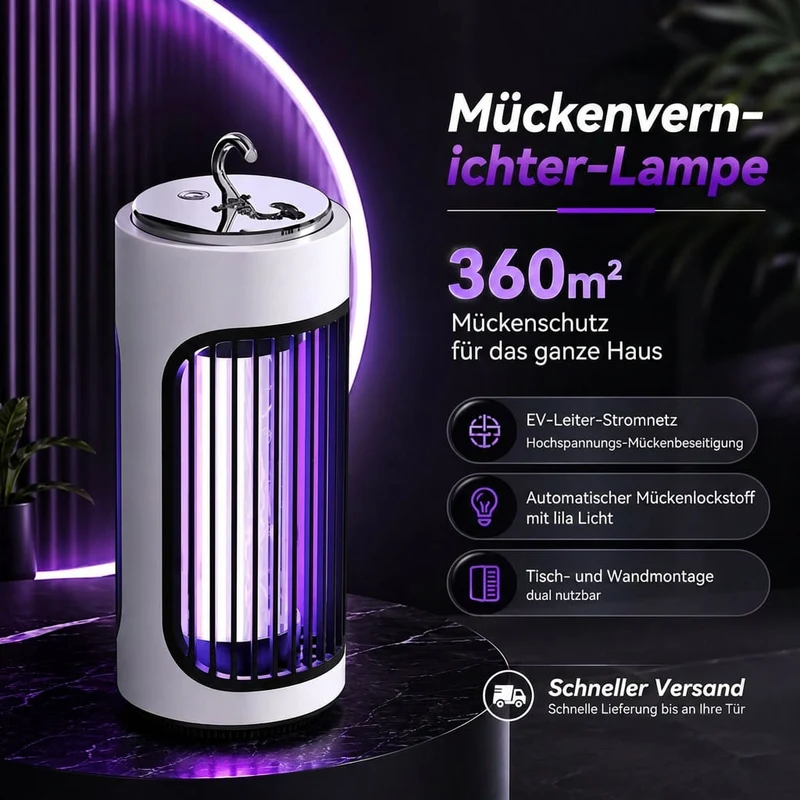 Tragbare UV Insektenlampe mit Akku | Nachtfalk
