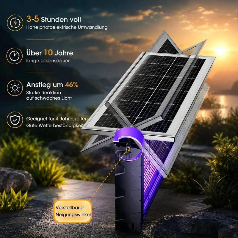 Solar Mückenlampe für außen | Dämmervolt
