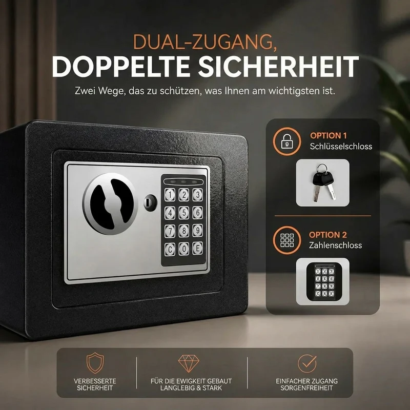 Feuerfester Tresor mit Zahlencode | Glutwacht