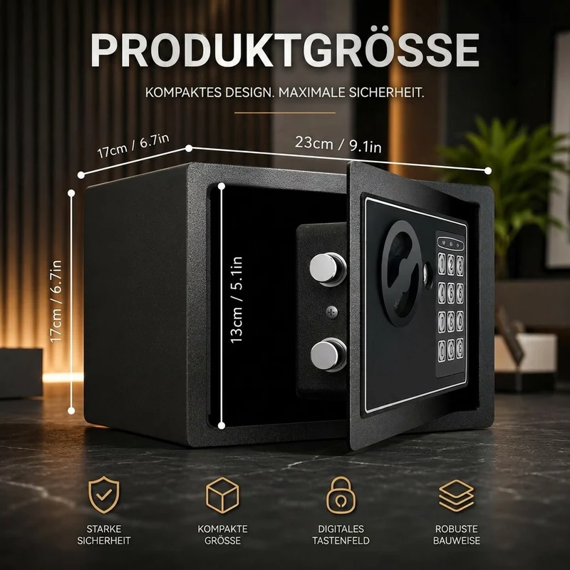 Feuerfester Tresor mit Zahlencode | Glutwacht